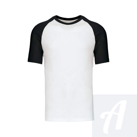 T-shirt Baseball - Manches Noires