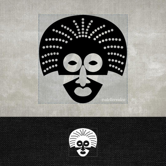 Motif Thermocollant African Mask Flex