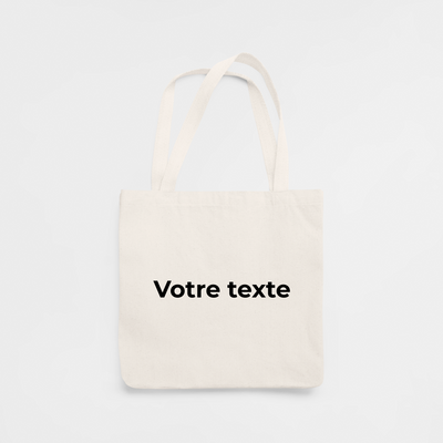 Tote bag à personnaliser - 50 styles d'écritures, 32 couleurs de texte